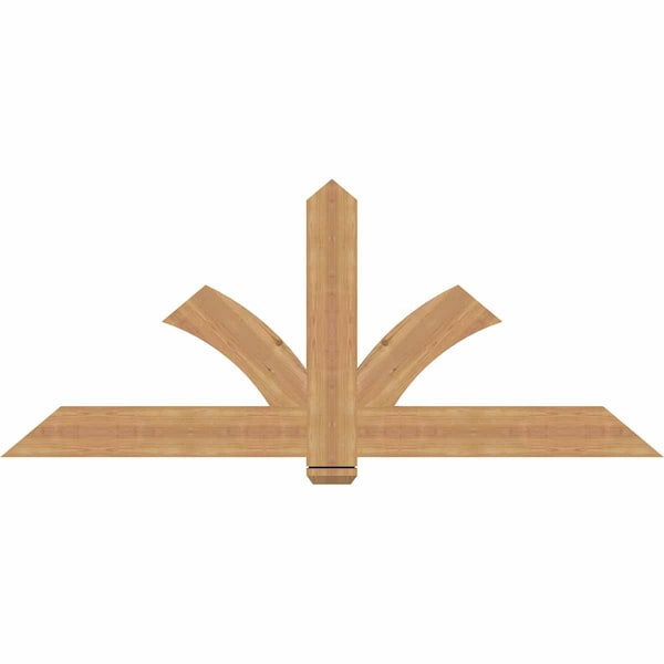 Ekena Millwork Redmond Smooth Timber Gable Bracket, Western Red Cedar, 72"W x 30"H x 1 1/2"D x 5 1/2"F, 10/12 Pitch GBW072X30X0206RED00SWR - main